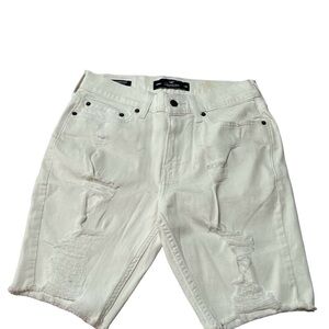 HOLLISTER White Distressed Long Bermuda Size 30 Shorts BNWOT